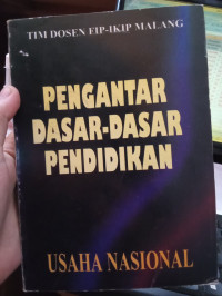 Image of Pengantar Dasar-Dasar Pendidikan